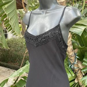 J Kara beaded drop waist slip dress